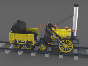 the stephenson rocket locomotive 3Dモデル