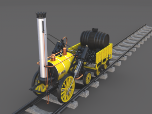 the stephenson rocket locomotive 3Dモデル