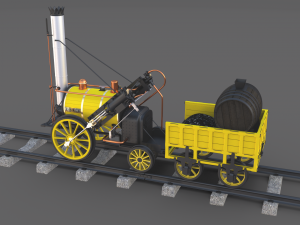 the stephenson rocket locomotive 3Dモデル