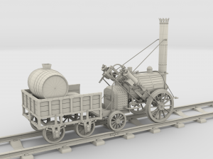 the stephenson rocket locomotive 3Dモデル