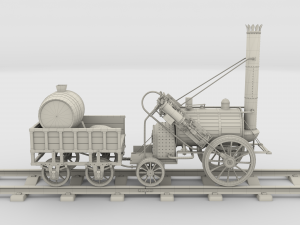 the stephenson rocket locomotive 3Dモデル