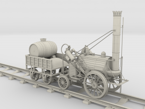 the stephenson rocket locomotive 3Dモデル