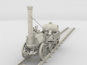 the stephenson rocket locomotive 3Dモデル