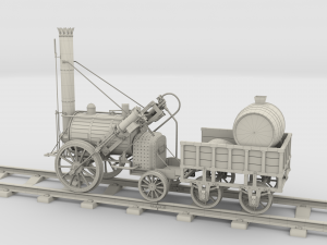 the stephenson rocket locomotive 3Dモデル