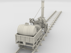 the stephenson rocket locomotive 3Dモデル