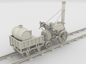 the stephenson rocket locomotive 3Dモデル