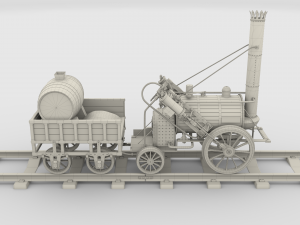 the stephenson rocket locomotive 3Dモデル