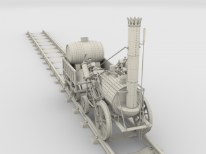 the stephenson rocket locomotive 3Dモデル