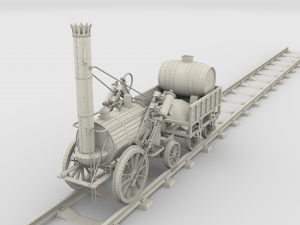 the stephenson rocket locomotive 3Dモデル
