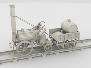the stephenson rocket locomotive 3Dモデル