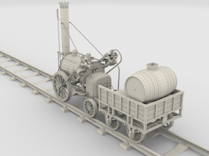 the stephenson rocket locomotive 3Dモデル