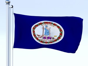 animated us flag pack Model 3D