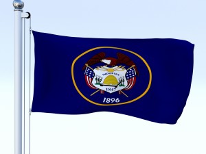 animated us flag pack Model 3D