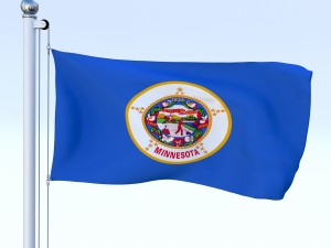 animated us flag pack Model 3D