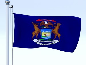 animated us flag pack Model 3D