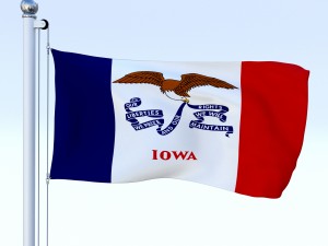 animated us flag pack Model 3D