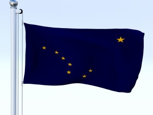 animated us flag pack Model 3D