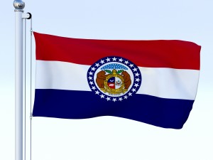 animated us flag pack Model 3D