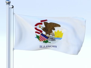 animated us flag pack Model 3D