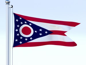animated us flag pack Model 3D