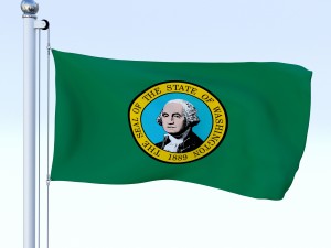 animated us flag pack Model 3D