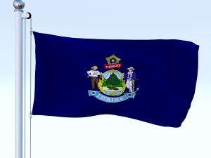 animated us flag pack Model 3D
