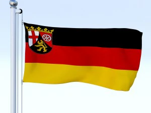 animated german flag pack 3D Model