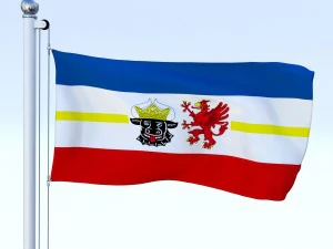 animated german flag pack 3D Model