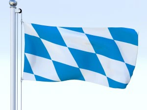 animated german flag pack 3D Model