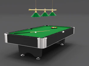Configura&ccedil;&atilde;o de mesa de sinuca 8 bolas Modelo 3D