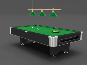 Configura&ccedil;&atilde;o de mesa de sinuca 8 bolas Modelo 3D