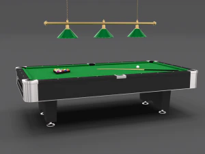 Configura&ccedil;&atilde;o de mesa de sinuca 8 bolas Modelo 3D
