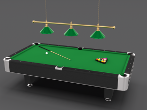 8 ball pool table setting 3D 模型
