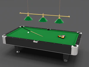 Configura&ccedil;&atilde;o de mesa de sinuca 8 bolas Modelo 3D