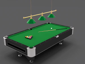 Configura&ccedil;&atilde;o de mesa de sinuca 8 bolas Modelo 3D