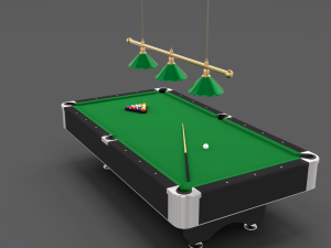 8 ball pool table setting 3D 模型