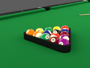 Configura&ccedil;&atilde;o de mesa de sinuca 8 bolas Modelo 3D