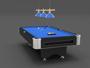 8 ball pool table setting blue 3D Модель