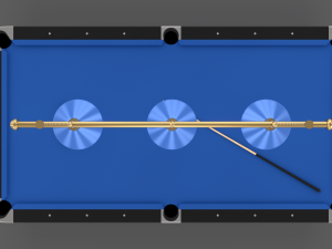 8 ball pool table setting blue 3D Модель