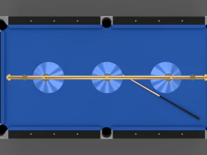 8 ball pool table setting blue 3D Model