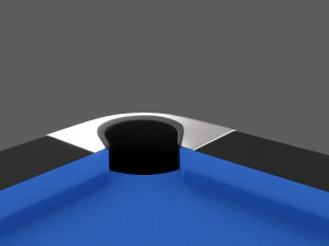 8 ball pool table setting blue 3D Model