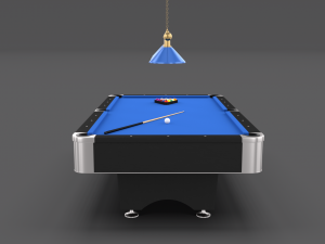 8 ball pool table setting blue 3D Модель