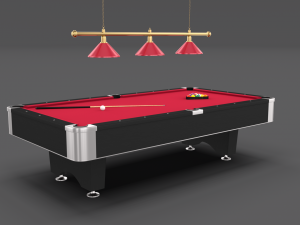 8 ball pool table setting red 3Dモデル