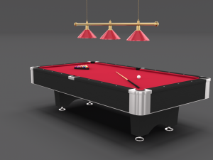 8 ball pool table setting red 3Dモデル