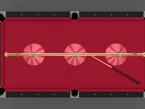 8 ball pool table setting red 3Dモデル