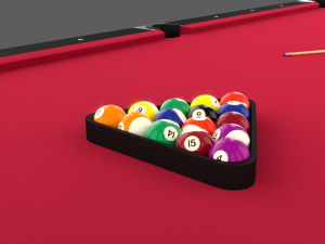 8 ball pool table setting red 3Dモデル