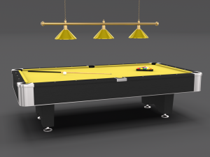 8 ball pool table setting yellow 3Dモデル