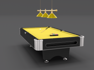8 ball pool table setting yellow 3Dモデル