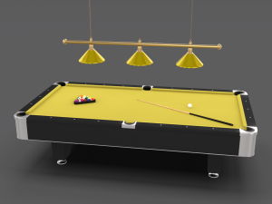 8 ball pool table setting yellow 3Dモデル