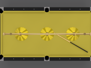 8 ball pool table setting yellow 3Dモデル